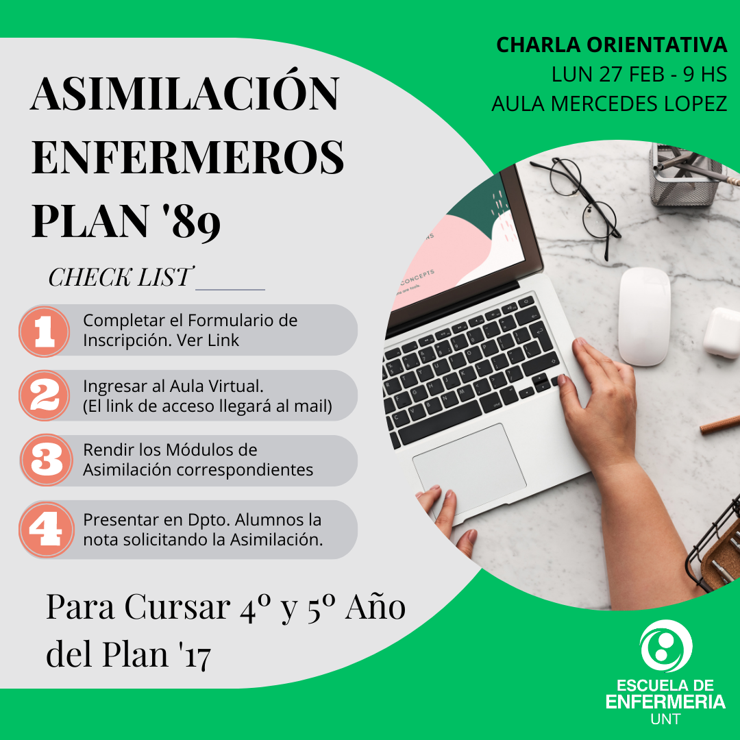 Asimilación p/Enfermeros Plan de Estudio 1989 